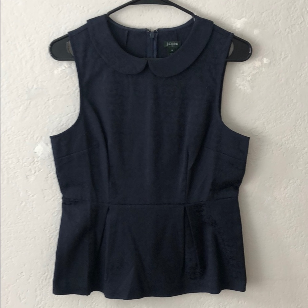 Jcrew sleeveless peplum top (size 4)